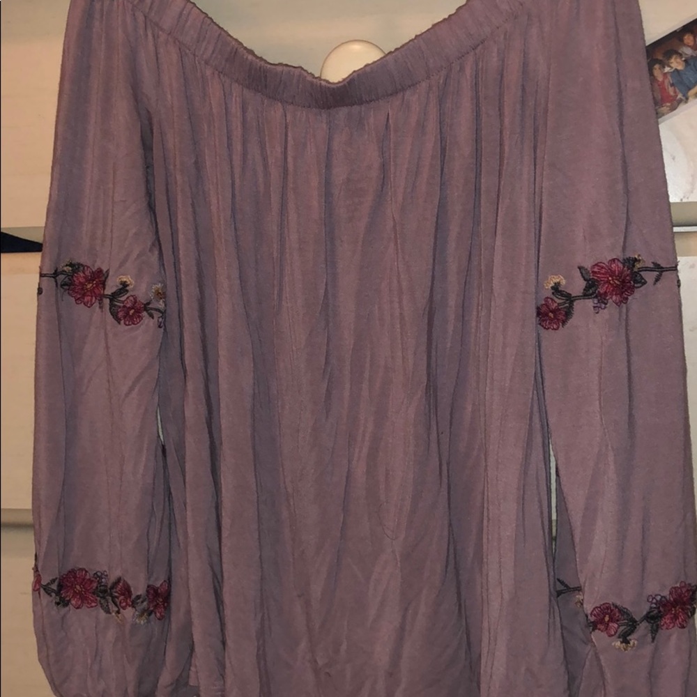 Floral purple shirt